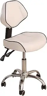 Dental Saddle Chair with Back Support, 19" - 24" High Comfort Salon Saddle Chair, Ergonomic Rolling Chair for Dental Stylist Tattoo Artist(Style1)