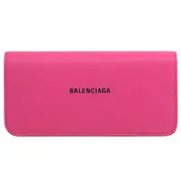 在飛比找momo購物網優惠-【Balenciaga 巴黎世家】經典LOGO烙印小牛皮翻蓋