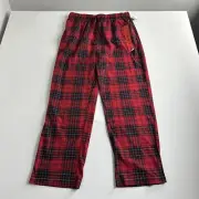 Nautica Men's Sueded Fleece Sleepwear Pants Nautica Red Plaid Sweatpants
