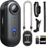 SHPTDJTIC H88 1080P Body Cameras with Audio & Video Recording - Waterproof Body Camera Action camera, Magnetic & 360° Clip, 150-Min Battery for Cycling, Pet Walking (1080P-64G)