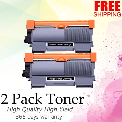 2× TN450 Toner Cartridge For Brother Hl-2220 2240 2270dw Mfc-7360n 7460dn JUMBO