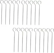 50Pcs Reusable Stainless Steel BBQ Skewers Durable Barbecue Needles for Kabobs Grilling and Outdoor Cooking High Temperature Resistant Easy to Clean