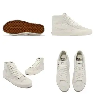【VANS】休閒鞋 Sk8-Hi WP VR3 LX 環保系列 小白鞋 白 米白 不對稱 男鞋 女鞋(VN0007QGFS8)