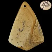 BI08517# Natural Beautiful Picture Jasper Pendant Bead Gemstone 1 Pcs