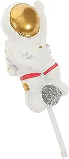 Parliky Astronaut Wall Hook Cute Cartoon Resin Adhesive Hook for Coats Hats Headphones Easy to Install Removable Reusable for Entryway Bathroom Bedroom Organization