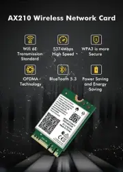 WiFi 6E Card M.2 Intel AX210 WiFi Bluetooth 5.4 Tri-Band Laptop M.2 Network Card