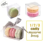 10PCS MACARON BOX TRANSPARENT CLEAR GIFT BOX MACAROON FOR 1