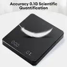 Coffee Kitchen Scale NEW Weighing Panel with Time USB Light Mini Digital Scale