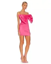 Nookie Reese Bow Mini XS Pink GoldChain Straps NWT Removable Bow Formal Cocktail