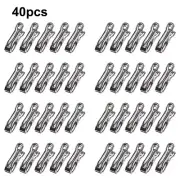 Sturdy Stainless Steel Clips for Greenhouses 40 Pack Plant Netting Mounting