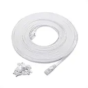 Cable Matters Flat Ethernet Cable - 15m, Cat6 Ethernet with Nail-in Clips, Cat 6 Cable