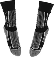 [Kisangel] Equestrian Socks Running Socks Sports Socks for Men Cycling Socks Bike Riding Socks Sweat Absorbing Socks Sports Socks for Equestrian Basketball Socks Hiking Gear Grey