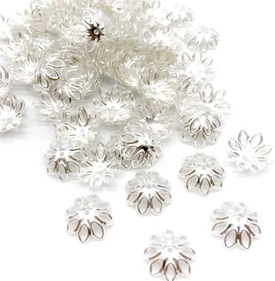 500PCS 15Mm Gold Tone Flower Bead Caps Hollow Flower Bead Caps for Jewelry Makin