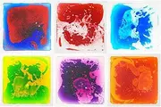 Art3d Liquid Sensory Floor Decorative Tiles, 11.8"x11.8" Square, Colorful, 6 Tiles