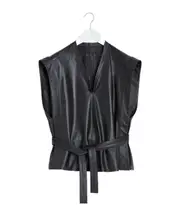V-neck vest XS DARK CHOCOLATE