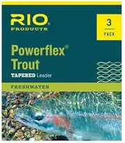 Powerflex Trout 12ft Leader, Freshwater Tapered Fly Line, 3 Pack
