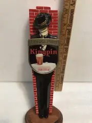 BRIDGEPORT KINGPIN DOUBLE RED ALE draft beer tap handle. OREGON. CLOSED BREWERY