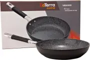- 9.5" Nonstick Ceramic Frying Pan with Lid - Made in Italy - Oven & Induction S