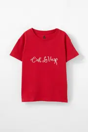 [Cotton On Kids] Cotton On Kids - Poppy Short Sleeve Graphic Print Tee - Cest la vie/varsity red 5 CEST LA VIE/VARSITY RED
