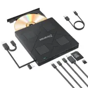 External CD/DVD Drive,upgrade 8 in 1,USB 3.0,2 type-c port,Ultra Slim,Portabl...