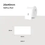 NiiMbot Thermal Label Paper Waterproof 20mm*40mm For D101