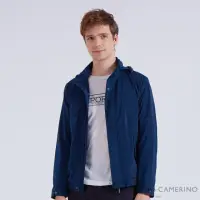 在飛比找momo購物網優惠-【ROBERTA 諾貝達】男裝 可拆式連帽 輕盈風衣夾克(藍