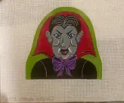 Patti Mann Hand Painted DRACULA Needlepoint Canvas