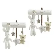 Soft Plush Rattle Bell Baby Crib Accessories Great Gift for Infant Teething Grab