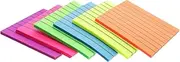 jojofuny 6 Sets Colorful Highlight Strip Stickers of Colorfast Fluorescent Note Tabs for Books Easy Page Markers Practical Present for Students and Readers Enhance Note Taking and