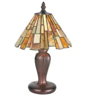 Meyda Tiffany 72580 Tiffany 1 Light Up Lighting Mini Table Lamp - MultiColor