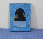Wooden hand carved handmade mirror