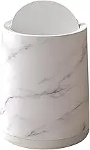Pitycbo Marble Waste Container for Household Use with Removable Inner for Living Space, White Small, as described