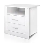 Bedside Tables Drawers Storage Cabinet Drawers Side Table White