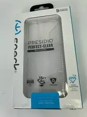 Speck - Presidio Perfect Clear + Grip Case for Samsung Galaxy S20 5G S20 Clear