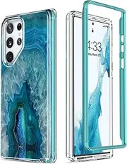 [Esdot] for Samsung Galaxy S23 Ultra Case,Military Grade Passing 21ft Drop Test,Rugged Cover with Fashion Designs for Women Girls,Protective Phone Case for Galaxy S23 Ultra 6.8" Agate Stone