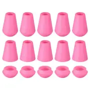 16Pcs Plastic Cord Lock Bell End Stopper Cord End Lock Rope Fastener, Pink