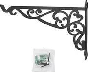 Outdoor Hanging Bracket Black Iron Multifunctional Decorative Plant Hanger for Bird Feeder Lantern Wind Chimes Decorations Suitable for Indoor and Outdoor Use Durable Iron