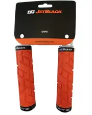 Jetblack Rivet Lock On Grips Orange/Black Rings