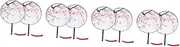 NOLITOY 4sets Fan Chinese Traditional Silk Material Vintage Print Handheld Summer Cool Fan 2pcs*4