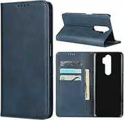 [Cavor] for Oppo A9 2020 Case,Cowhide Pattern Leather Case Magnetic Wallet Cover with Card Slots(6.5") -Navy Blue