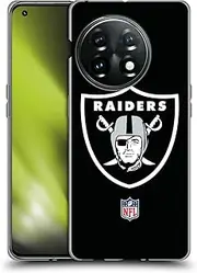 Head Case Designs Officially Licensed NFL Plain Las Vegas Raiders Logo Soft Gel Case Compatible with OnePlus 11 5G