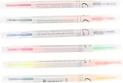 KICHOUSE 6Pcs Highlighter Pens Dual Tip Fluorescent Markers for School DIY Projects Convenient Marking Tool for Note Taking Scrapbooking Home Organization