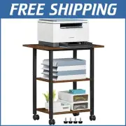 Compact 3-Tier Printer Table - Mobile Organizer with Steel Frame & Easy Assembly