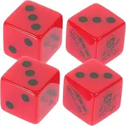 JOINPAYA Set of 4 Smooth Chess Dice Dice Prop for Party Game for Party for Gaming Relaxation Camping Picnic Spring Outing