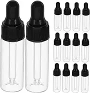 VALICLUD 20pcs Clear Glass Dropper Bottles With Screw Caps For Essential Oils And Travel Containers 5ml Leak-proof And Reusable Mini Dropper Bottles