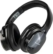 Wotdehi Active Noise Cancelling Headphones, Deep Bass Wireless Headphone, Noise Reduction Headsets with Voice Assistant, Memory Protein Earpads 30 Hours Playtime for Travel/Home/Office-Black