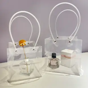 PP 手提蛋糕袋 透明袋 (20cm 立方體) 防水 禮品袋 塑膠袋 網美袋 透明袋 環保袋 (3.9折)
