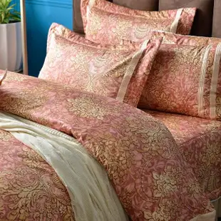 【ROYALCOVER】100%長絨棉日本布三件式床包枕套組 羅曼蒂-紅(加大)