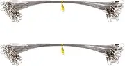 Fishing Lure Wire Trace, 50 Pack Steel Anti-Bite Fishing Line Trace Lure Leaders with Swivels and Snaps for Saltwater Freshwater and Outdoor Fishing