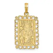 14k Yellow Gold King Playing Card Charm